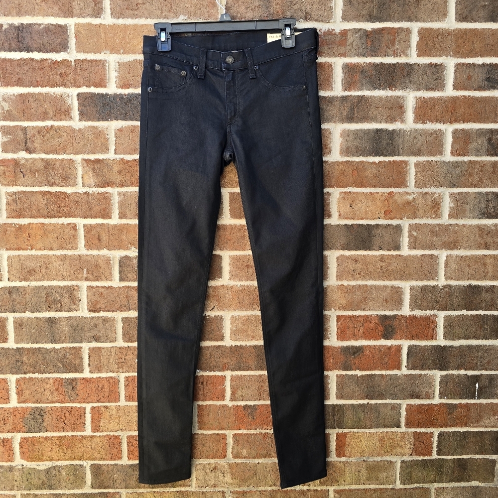 Rag & Bone Legging Jeans Cut 3496 Style WC2051503 Midnight Black Size 27